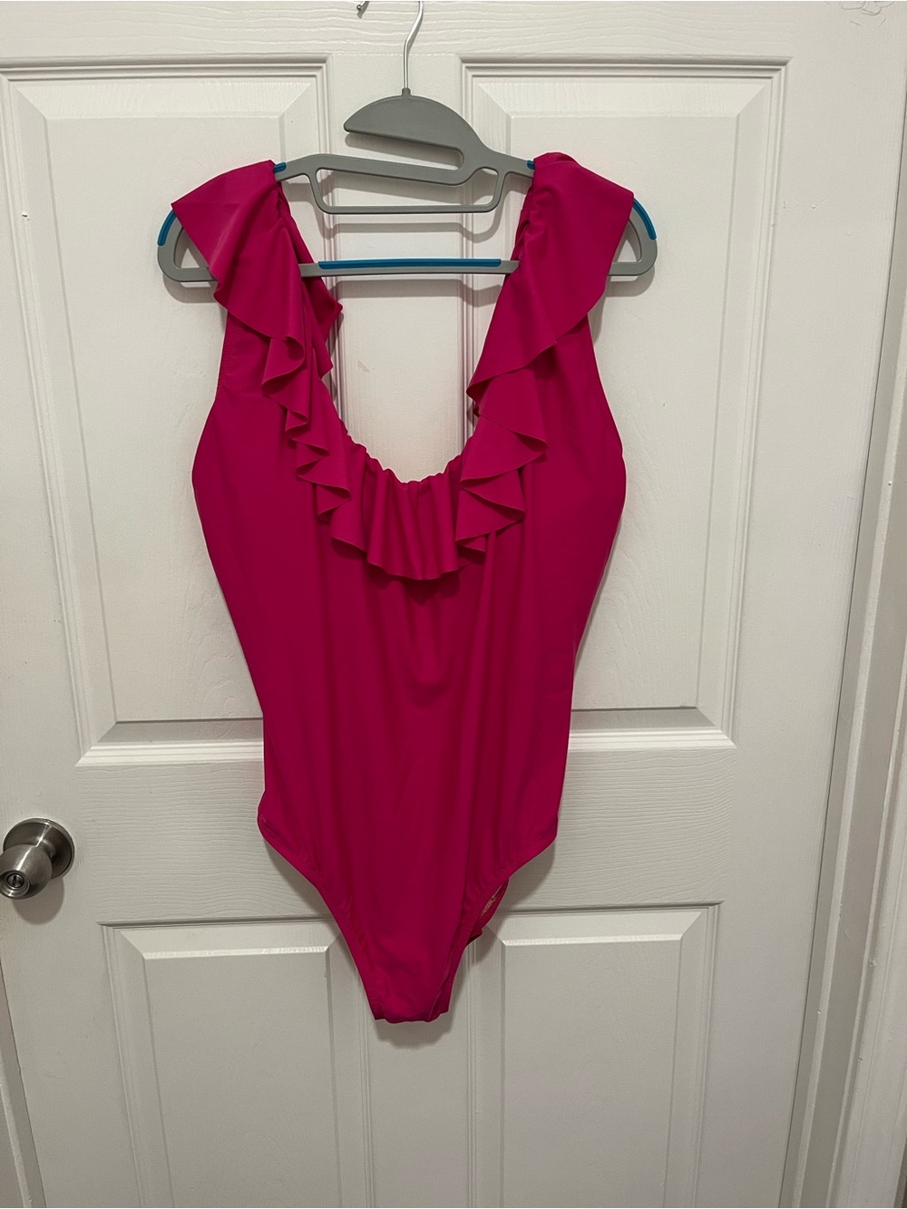 NWT J.Crew Ruffle Scoopback One-Piece Swimsuit Size 16